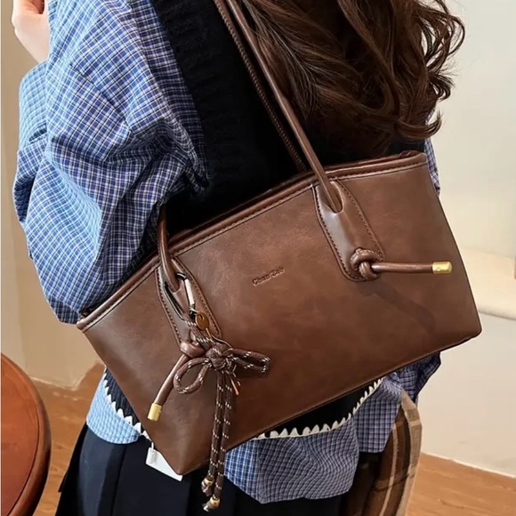 Elegant Unbranded Brown Shoulder Bag-NIP - Picture 9 of 12